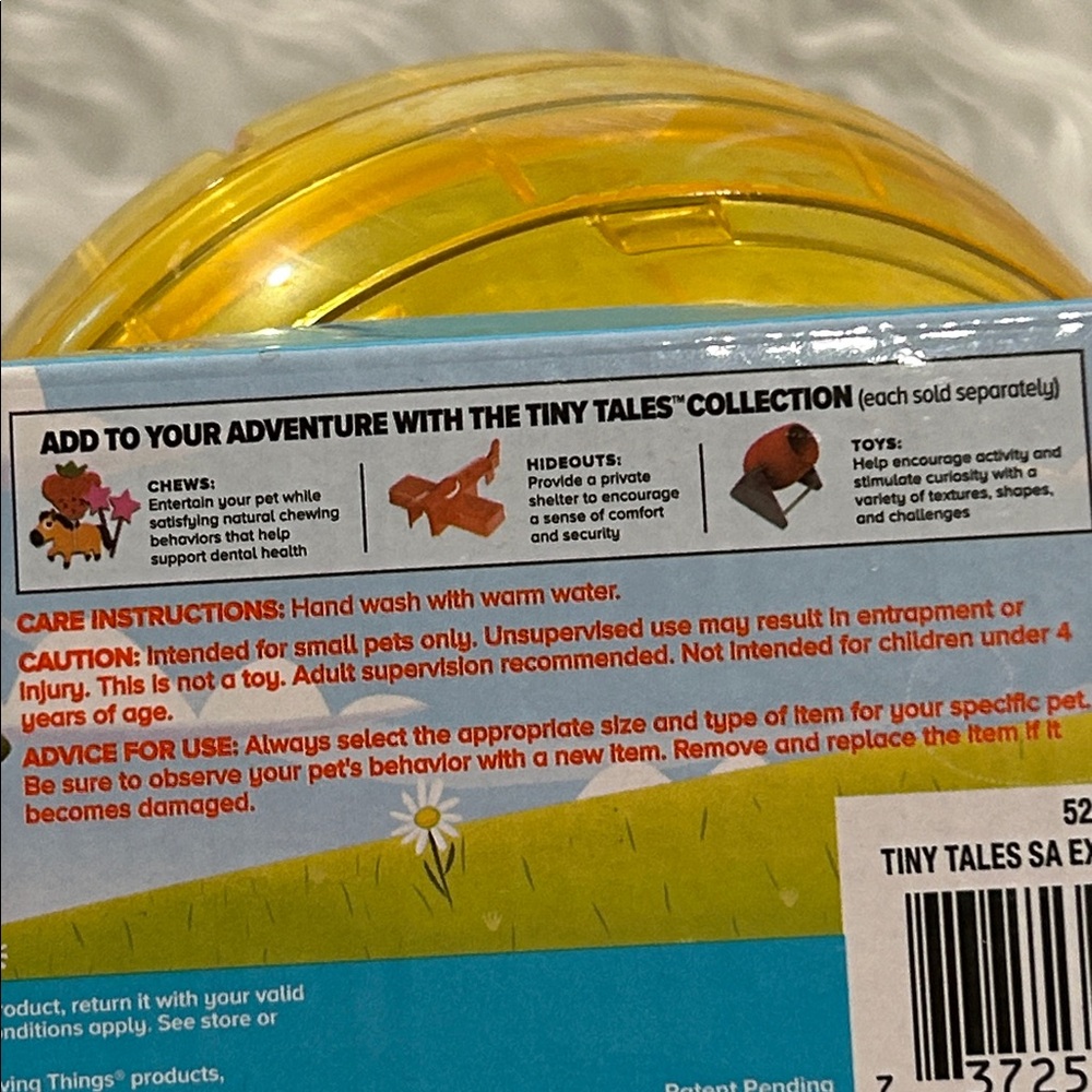 New Pet Exercise Ball All Living Things® Tiny Tales™ Yellow 5” Hamsters & Mice - Picture 3 of 3
